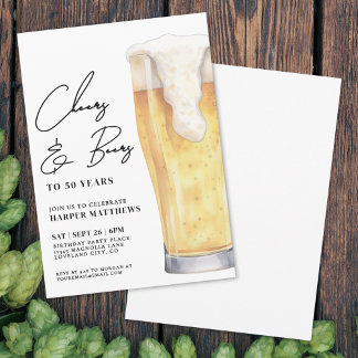 Feiern und Biere Geburtstag von Männern Einladung