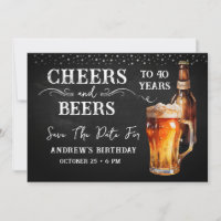 Feiern und Biere jedes Jahr Save the Date