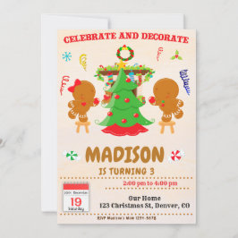 Feiern und dekorieren Weihnachten Geburtstag einla Einladung