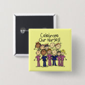 Feiern unsere Krankenschwestern Button (Vorne & Hinten)