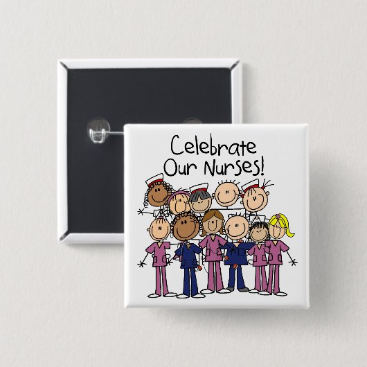 Feiern unsere Krankenschwestern Button (Vorne & Hinten)