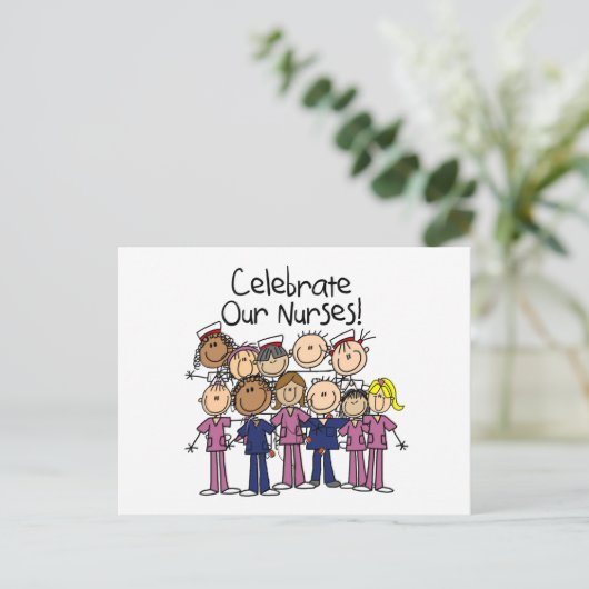 Feiern unsere Krankenschwestern Postkarte (Stehend Vorderseite)