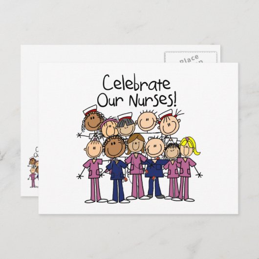 Feiern unsere Krankenschwestern Postkarte (Vorne/Hinten)