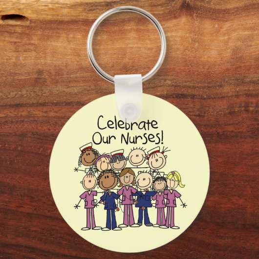 Feiern unsere Krankenschwestern Schlüsselanhänger (Vorderseite)