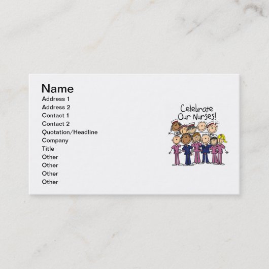 Feiern unsere Krankenschwestern Visitenkarte (Vorderseite)