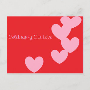Feiern unserer Liebepostkarte Postkarte