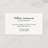 Feiern Visitenkarte (Rückseite)