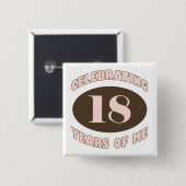 Feiern von 18 Geschenken Button (Vorne & Hinten)