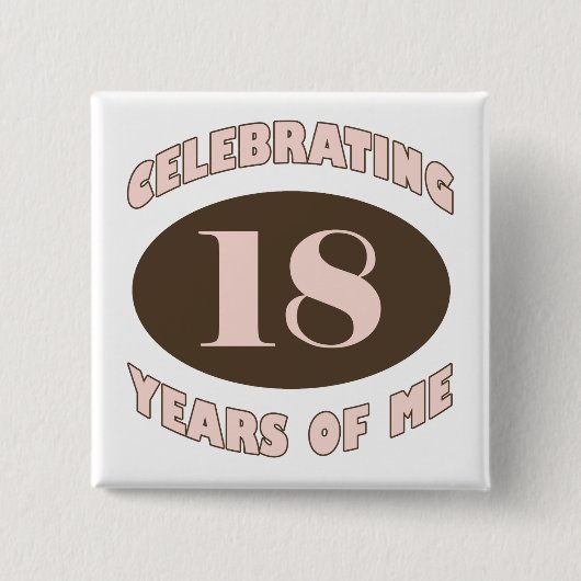Feiern von 18 Geschenken Button (Vorderseite)