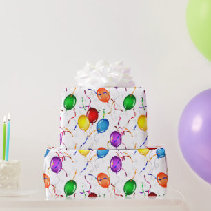 Feiern von Balloons Wrapping Paper Geschenkpapier