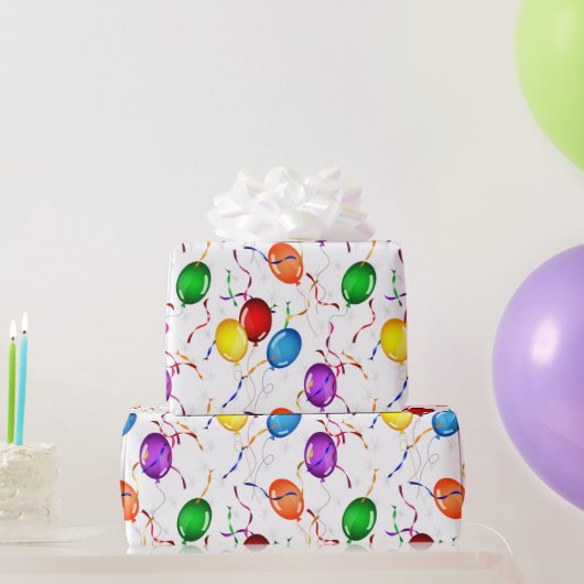 Feiern von Balloons Wrapping Paper Geschenkpapier (Partygeschenke)