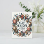 Feiern von festlichen Bliss: Frohe Weihnachten Postkarte (Stehend Vorderseite)