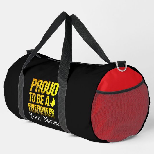 Feiern von Feuerwehrstolz und Mut Duffle Bag (Rechte Ecke)