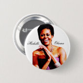 FEIERN von Knopf MICHELLE OBAMA Button (Vorne & Hinten)