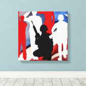 Feiern von Veteranen Leinwanddruck (Insitu (Holzboden))