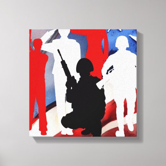 Feiern von Veteranen Leinwanddruck (Vorderseite)