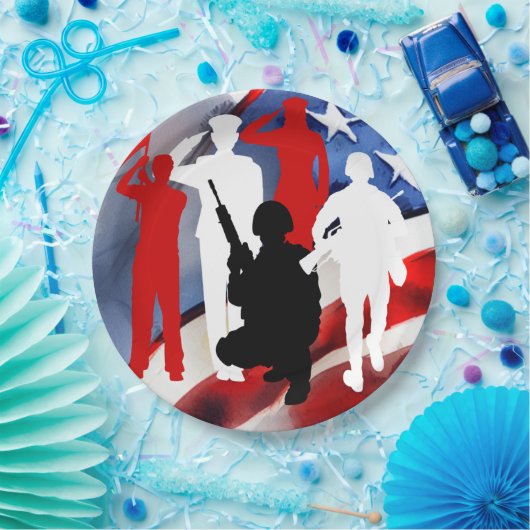 Feiern von Veteranen Pappteller (Party)