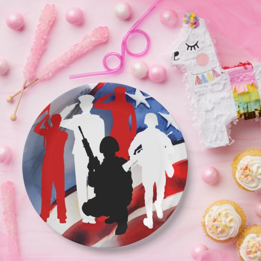 Feiern von Veteranen Pappteller (Party)