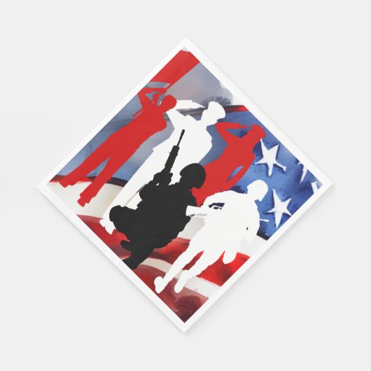 Feiern von Veteranen Serviette (Ecke)