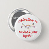 FEIERN VON VON 25 JAHREN BUTTON (Vorne & Hinten)