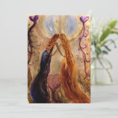 Feiern von "Women Flat Notecard" Dankeskarte (Stehend Vorderseite)