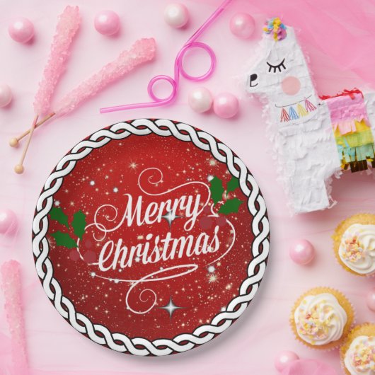 Feiern Weihnachten, festliche Feiertage, Pappteller (Party)