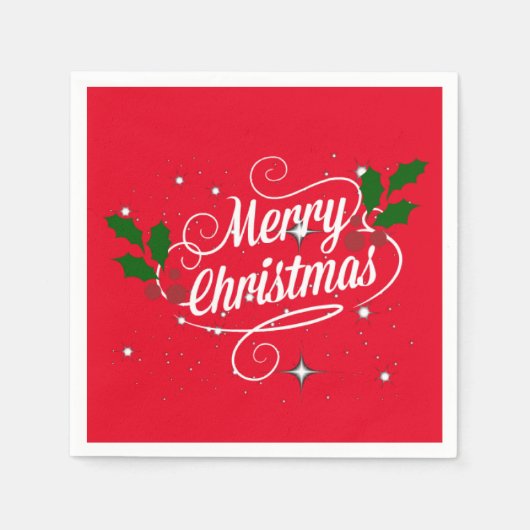 Feiern Weihnachten, festliche Feiertage, Serviette (Vorderseite)