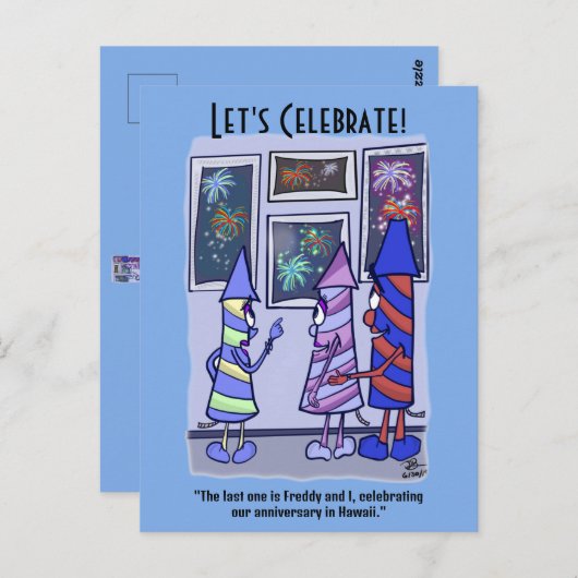 Feiern wir am 4. Juli Postkarte (Vorne/Hinten)