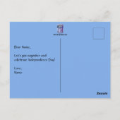 Feiern wir am 4. Juli Postkarte (Rückseite)