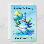 Feiern wir Axolotl Boys Geburtstagsparty Einladung (Vorderseite)