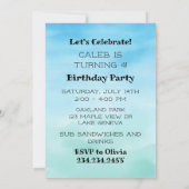 Feiern wir Axolotl Boys Geburtstagsparty Einladung (Rückseite)