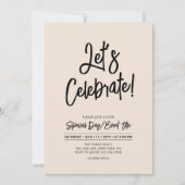 Feiern wir | Black Brus Script Event & Party Einladung (Vorderseite)