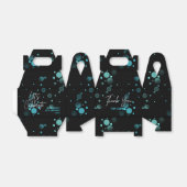 Feiern wir Blue Bokeh Gradient Black Birthday Geschenkschachtel (Ungefaltet)