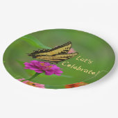Feiern wir Butterfly Pappteller (Schrägansicht)