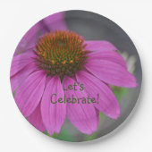 Feiern wir Cone-Blume Pappteller (Vorderseite)