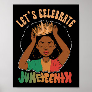 Feiern wir das 19. Jüngste Amerikanische Schwarze Poster