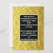 Feiern wir das ABSCHLUSS Disco Ball Party Einladung (Rückseite)