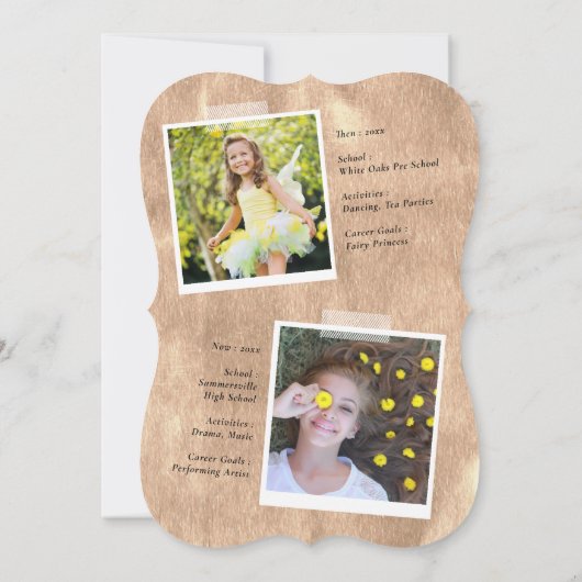 Feiern wir das Graduate Copper Grad Party Einladung (Rückseite)