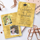 Feiern wir das Graduate Gold Chic Grad Party Einladung