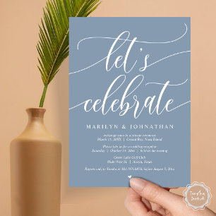 Feiern wir das Hochzeitsfeier-Elopement-Party, Nav Einladung