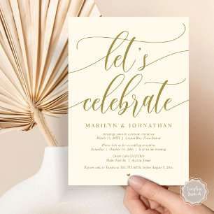 Feiern wir das Hochzeitsfeier-Elopement-Party, Nav Einladung