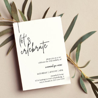 Feiern wir das moderne Party zum Geburtstag Einladung