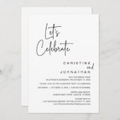 Feiern wir das Party zum Hochzeitsessen Einladung (Vorne/Hinten)