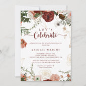 Feiern wir das rustikale, farbenfrohe Party der go Einladung (Vorderseite)