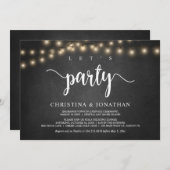 Feiern wir das rustikale Hochzeitsfeier-Party in Einladung (Vorne/Hinten)