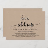 Feiern wir das rustikale Hochzeitstag-Party Einladung (Vorne/Hinten)