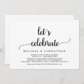 Feiern wir das rustikale Hochzeitstag-Party Einladung (Vorne/Hinten)