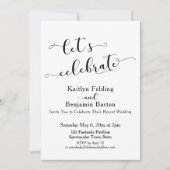 Feiern wir das Script nach der Hochzeit Einladung (Vorderseite)