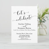 Feiern wir das Script nach der Hochzeit Einladung (Stehend Vorderseite)