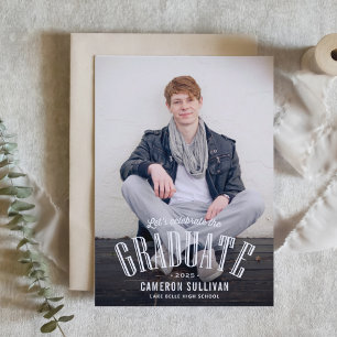 Feiern wir den Absolventen Foto Abschluss Einladung